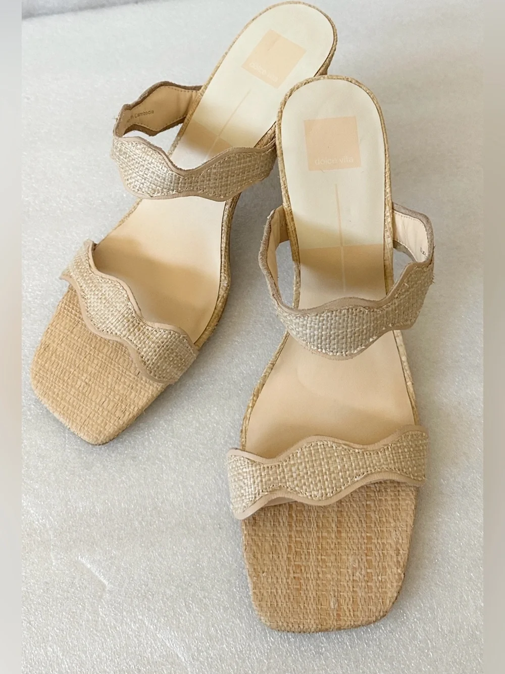 Dolce Vita Heeled Mule Sandals Light Natural size 13